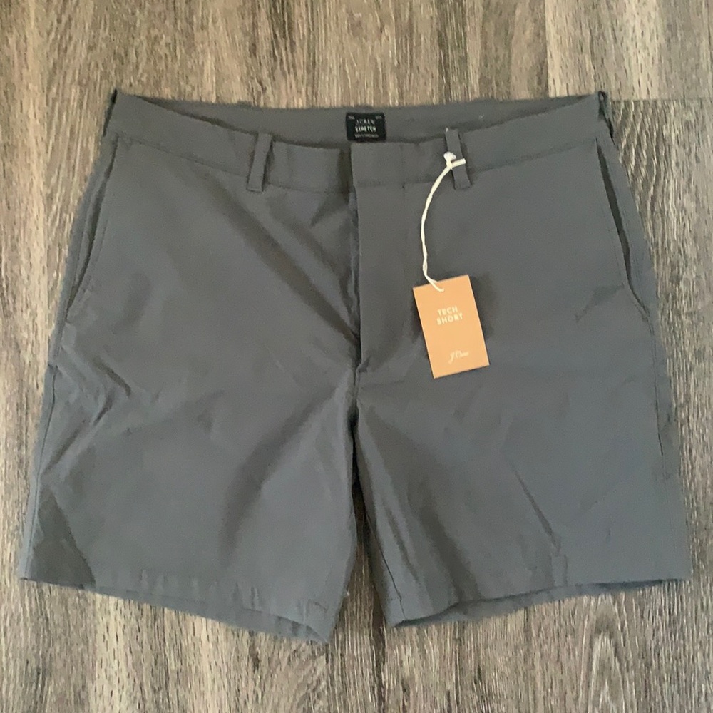 Grey J. Crew Men’s Tech Shorts 35/7in